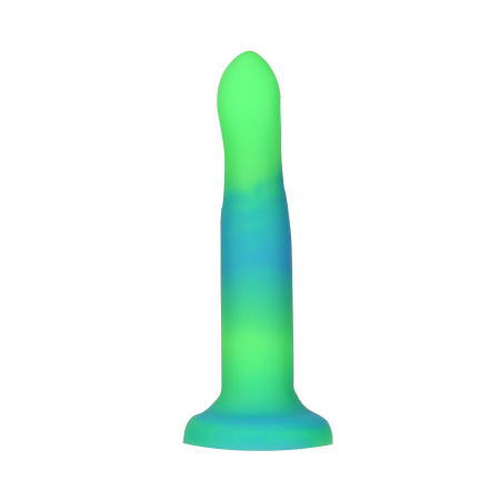 Фалоімітатор, що світиться в темряві, ADDICTION Rave 8?, Glow in the Dark Dildo Blue Green, 20,3 см - фото №3