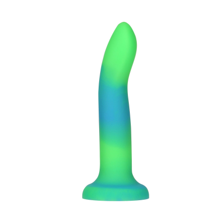 Фалоімітатор, що світиться в темряві, ADDICTION Rave 8?, Glow in the Dark Dildo Blue Green, 20,3 см - фото