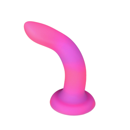 Фалоімітатор, що світиться в темряві, ADDICTION Rave 8?, Glow in the Dark Dildo Pink Purple, 20,3 см - фото №2
