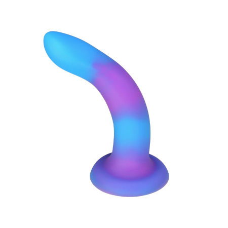 Фалоімітатор, що світиться в темряві, ADDICTION Rave 8? Glow in the Dark Dildo Blue Purple, 20,3 см - фото №2