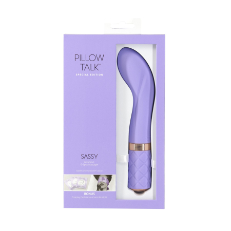Розкішний вібратор Pillow Talk Sassy Purple Special Edition, Сваровскі, пов’язка на очі+гра - фото №9