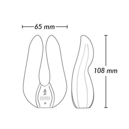 Вібратор для клітора Shunga Aiko Black, гнучкі кінчики - фото №4
