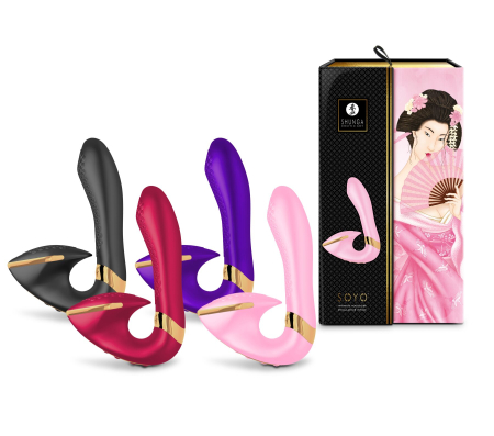 Вагінально-кліторальний вібратор Shunga Soyo Black - фото №9