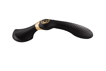 Вібромасажер Shunga Zoa Black, двосторонній - фото №2