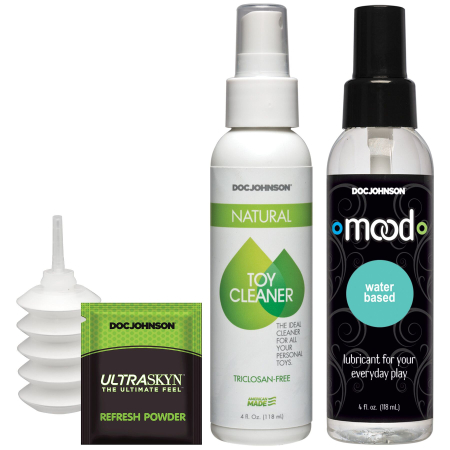 Набір для страпона Doc Johnson Vac-U-Lock Dual Density Extreme Set, діаметр: 7,72 см, 2?6,99 см - фото №4