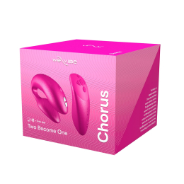 Смарт-вібратор для пар We-Vibe Chorus Cosmic Pink, сенсорне керування вібраціями стисненням пульта - - фото №10