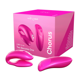 Смарт-вібратор для пар We-Vibe Chorus Cosmic Pink, сенсорне керування вібраціями стисненням пульта - - фото №8