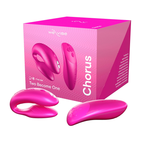 Смарт-вібратор для пар We-Vibe Chorus Cosmic Pink, сенсорне керування вібраціями стисненням пульта - фото №8