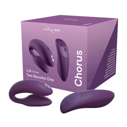 Смарт-вібратор для пар We-Vibe Chorus Purple, сенсорне керування вібраціями стисненням пульта - - фото №10