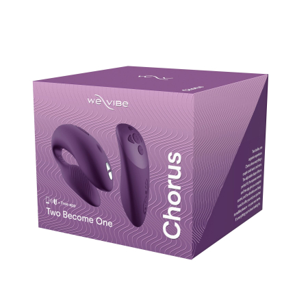 Смарт-вібратор для пар We-Vibe Chorus Purple, сенсорне керування вібраціями стисненням пульта - фото №11