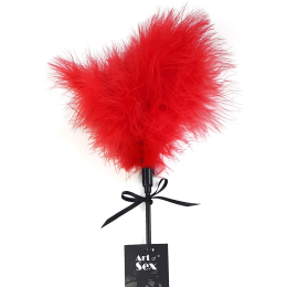 Лоскітка зі шльопалкою Піка Art of Sex – Puff Peak, червона - - фото №3
