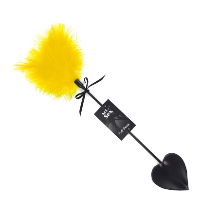 Лоскітка зі шльопалкою Піка Art of Sex – Puff Peak, жовта - фото