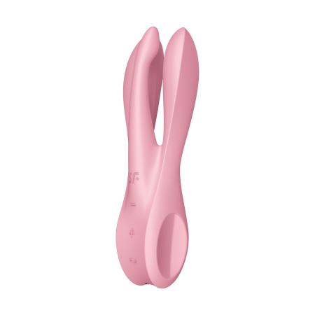 Кліторальний вібратор Satisfyer Threesome 1 Pink з трьома гнучкими пальчиками - фото №2