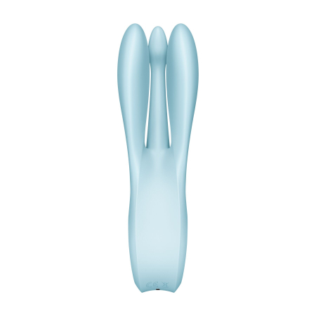 Кліторальний вібратор Satisfyer Threesome 1 Light Blue з трьома гнучкими пальчиками - фото №4