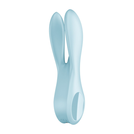 Кліторальний вібратор Satisfyer Threesome 1 Light Blue з трьома гнучкими пальчиками - фото №5