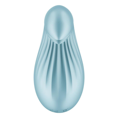 Вібратор Satisfyer Dipping Delight Light Blue, 2 мотори, гнучкий кінчик - фото №5