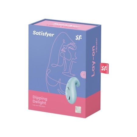 Вібратор Satisfyer Dipping Delight Light Blue, 2 мотори, гнучкий кінчик - фото №7