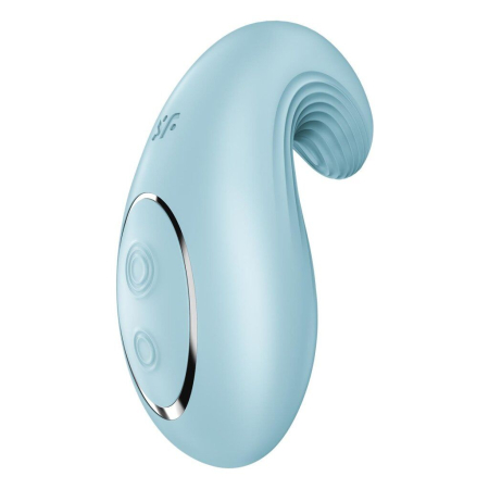 Вібратор Satisfyer Dipping Delight Light Blue, 2 мотори, гнучкий кінчик - фото №6