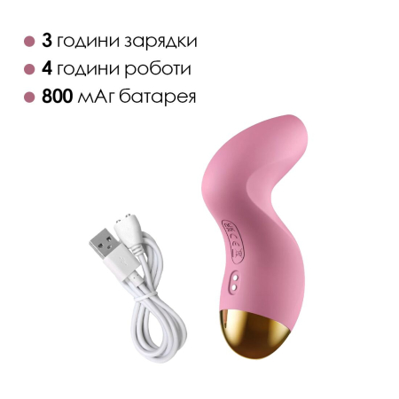 Вакуумний кліторальний стимулятор Svakom Pulse Pure Pale Pink, 5 режимів, 5 інтенсивностей у кожному - фото №5