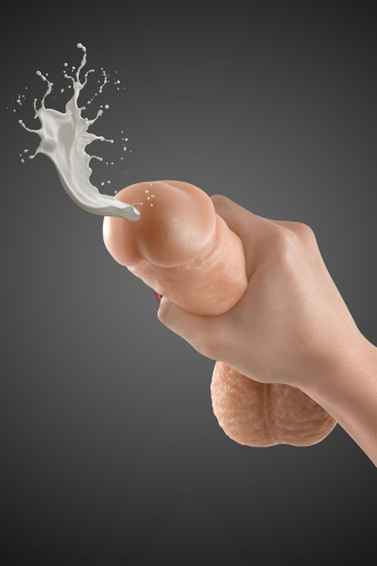 Фалоімітатор, що кінчає, Real Body — Cum Kane: довжина 21,5 см, діам. 3,8 см, ТРЕ, присоска - фото №2