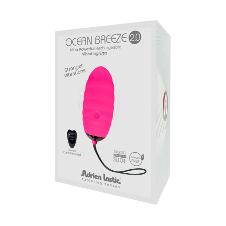 Віброяйце Adrien Lastic Ocean Breeze 2.0 Pink, пульт ДК, дуже потужний мотор, 10 віброрежимів - фото №4