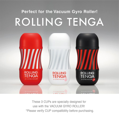 Автоматичний мастурбатор Tenga VACUUM GYRO ROLLER SET, ротація та вакуум, сумісний з Tenga Cup - фото №7