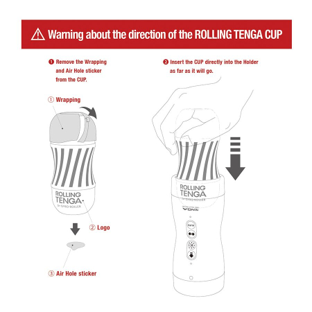 Автоматичний мастурбатор Tenga VACUUM GYRO ROLLER SET, ротація та вакуум, сумісний з Tenga Cup - фото №6