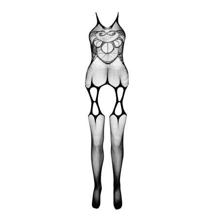 Бодістокінг Passion ECO BS002 red, з доступом, імітація підв’язок, абстрактний малюнок - фото №3