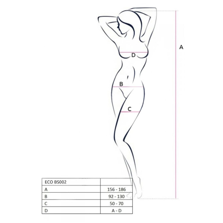 Бодістокінг Passion ECO BS002 white, відкритий доступ, імітація підв’язок, абстрактний малюнок - фото №5