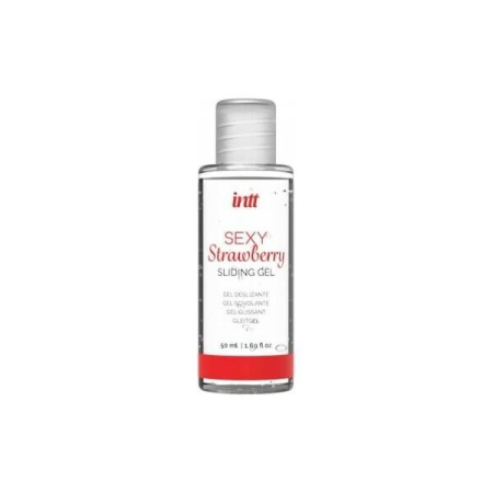 Набір Intt BRAZILIAN PANTY RED: трусики на резинці S-XL з перлинним кільцем + полунична змазка №3