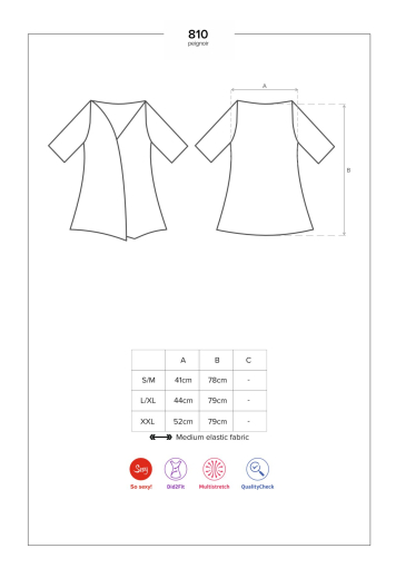 Сатиновий відкритий пеньюар на поясі Obsessive 810-PEI–1 peignoir black L/XL, чорний - фото №7