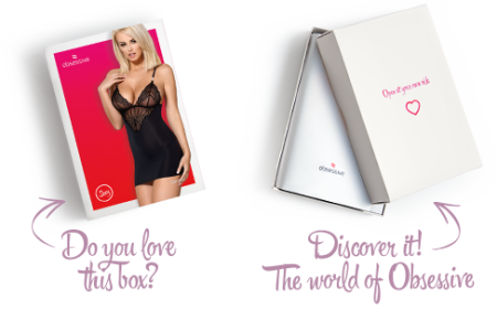 Сатиновий комплект для сну з мереживом Obsessive 828-CHE-1 chemise & thong L/XL, чорний, сорочка - фото №8