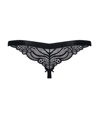 Мереживні танги з доступом Obsessive 828-THC-1 crotchless thong S/M, чорні №6