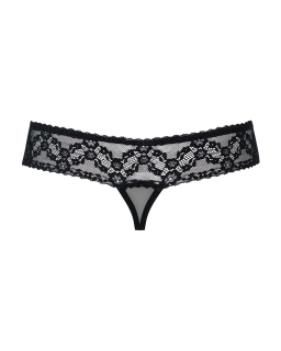 (SALE) Мереживні танги з доступом Obsessive 837-THC-1 S/M, чорні - - фото №6