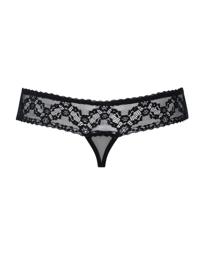 (SALE) Мереживні танги з доступом Obsessive 837-THC-1 S/M, чорні - фото №6