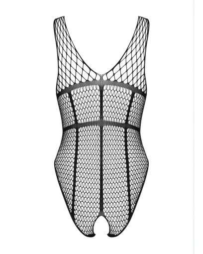 Бодістокінг із великої сітки з доступом Obsessive B117 teddy S/M/L, чорний - фото №6