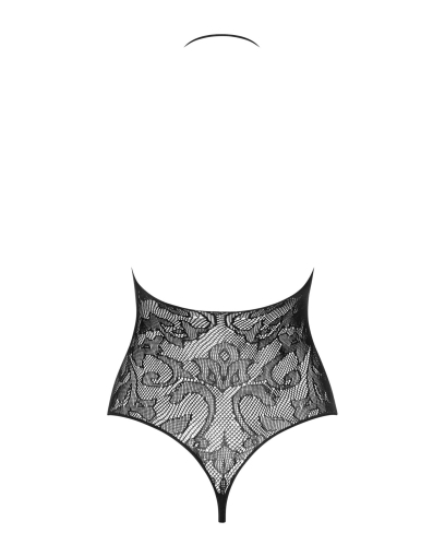 Бодістокінг з великими осередками та відкритою спиною Obsessive B113 teddy S/M/L, халтер - фото №6