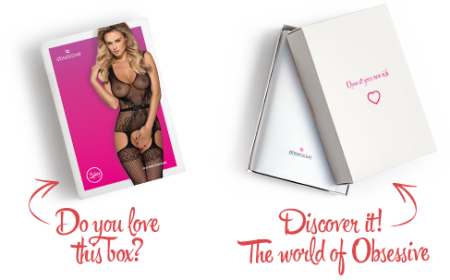 (SALE) Бодістокінг Obsessive Bodystocking F217 S/M/L, елегантний силуетний малюнок, імітація панчіх - фото №7