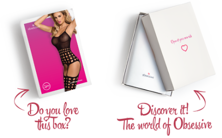 (SALE) Бодістокінг Obsessive Bodystocking G310 S/M/L, топ, панчохи, підв’язки, круглі вирізи - фото №7