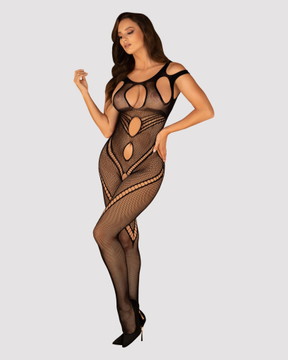 Бодістокінг Obsessive Bodystocking G322 S/M/L, фантасмагорично-силуетний крій №3