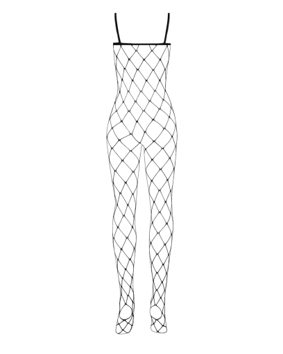 Бодістокінг з великим вічком і відкритими грудьми Obsessive Bodystocking N102 S/M/L, чорний - фото №4