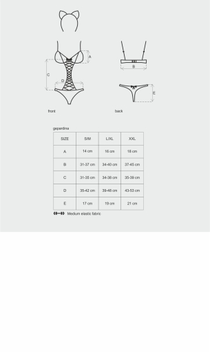 Еротичний костюм гепарду Obsessive Gepardina 3 pcs costume L/XL, чорний, хутряне оздоблення, монокін - фото №7