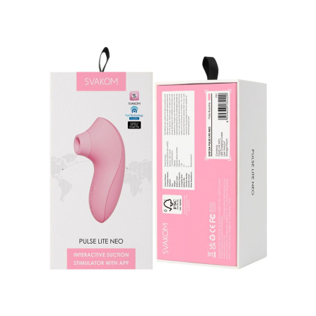 Вакуумний стимулятор Svakom Pulse Lite Neo Pale Rosette керується зі смартфона - фото №8
