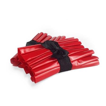 Плісовані манжети на руки Art of Sex - Eva, колір червоний - фото №2