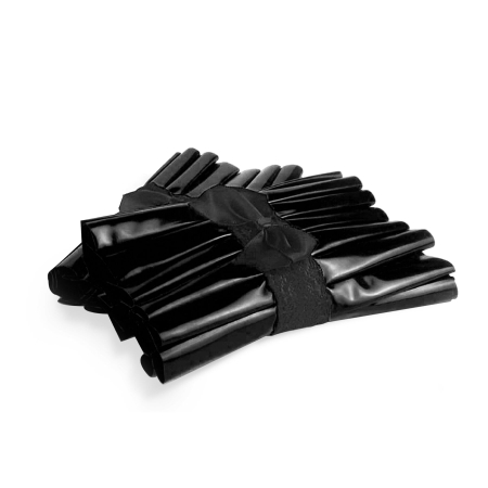 Плісовані манжети на руки Art of Sex - Eva, колір чорний - фото №3