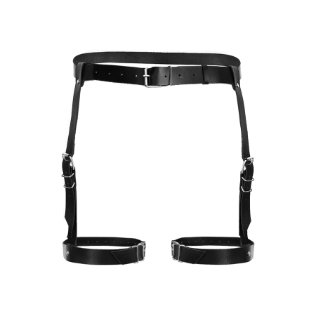 Сексуальні гартери Art of Sex - Gwen із натуральної шкіри, розмір XS-2XL, колір чорний - фото №3