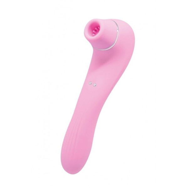 Вакуумний стимулятор з вібрацією Wooomy Smoooch Pink Clitoral Suction & Vibration, 10х2 режимів - фото