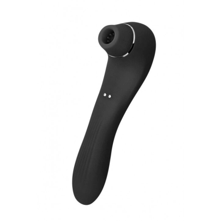 Вакуумний стимулятор з вібрацією Wooomy Smoooch Black Clitoral Suction & Vibration - фото