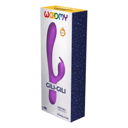 Вібратор-кролик Wooomy Gili-Gili Vibrator with Heat Purple, відросток з вушками, підігрів до 40°С - - фото №4