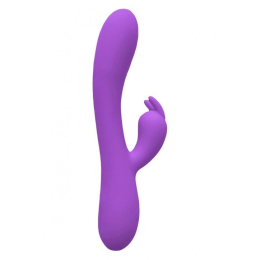 Вібратор-кролик Wooomy Gili-Gili Vibrator with Heat Purple, відросток з вушками, підігрів до 40°С - фото